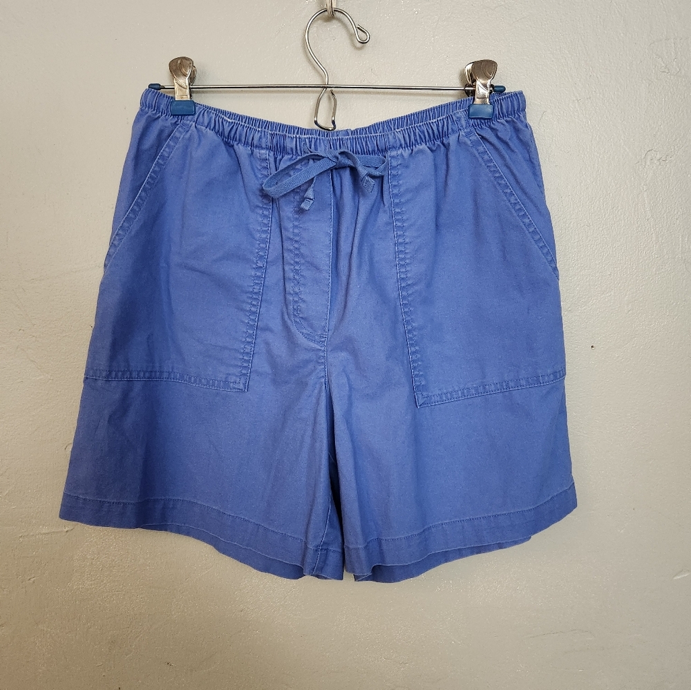 Vintage 1980s 1990s Blue Cotton Khaki Cargo Shorts L.L. Bean